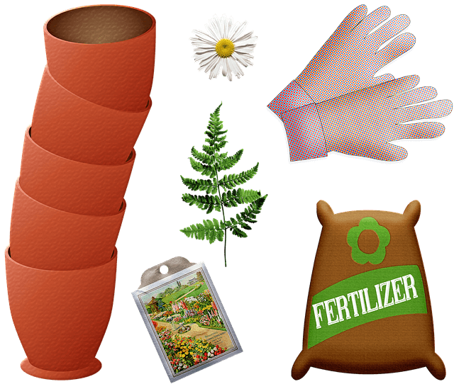 Picture depicting adding fertilizer to plants