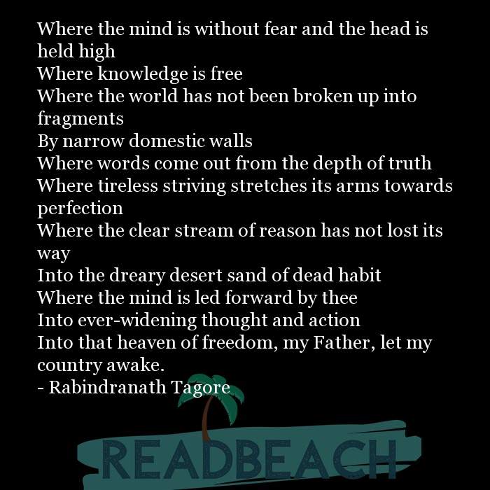 where the mind is without fear poem
