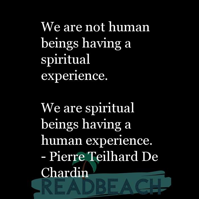 we are not human beings having a spiritual experience